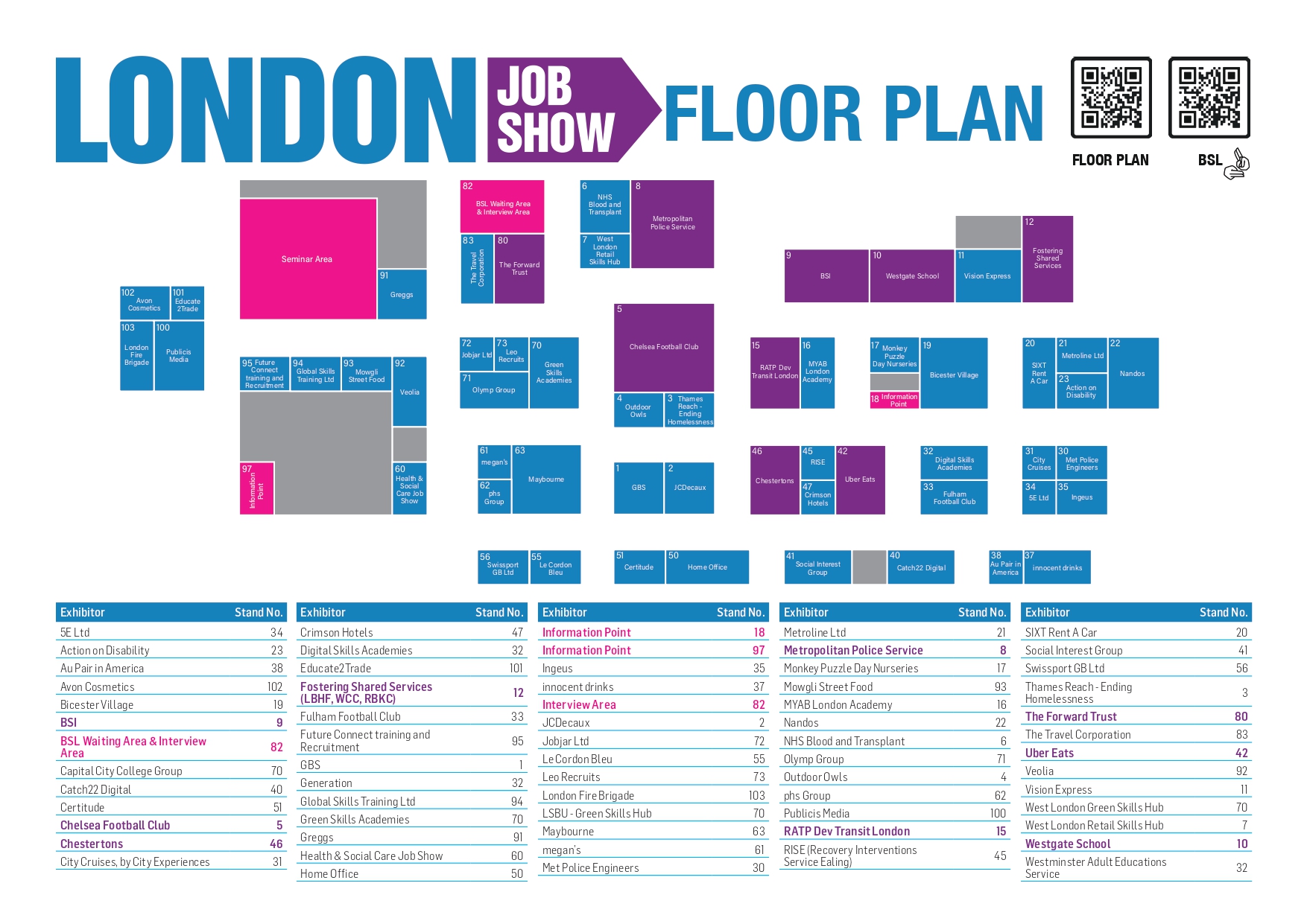London Job Show | Floor Plan 