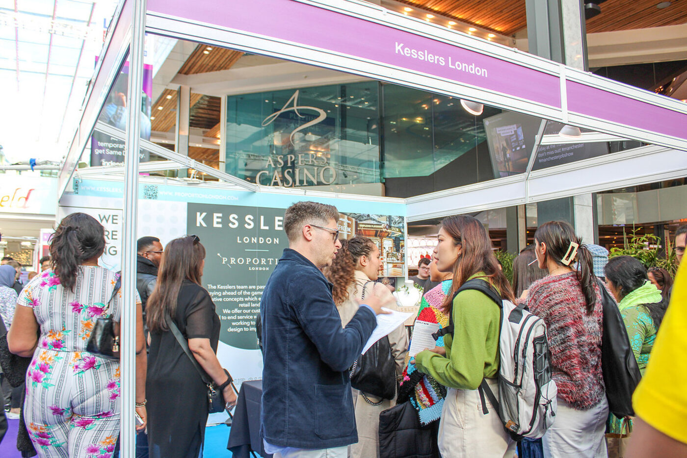A visitor being helped at the London Job Show