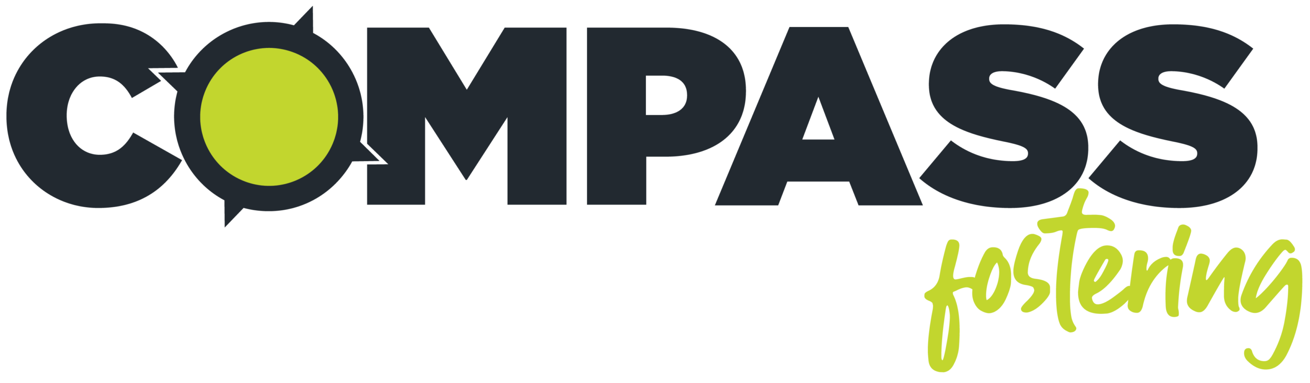 Fostering Grey and green Logo